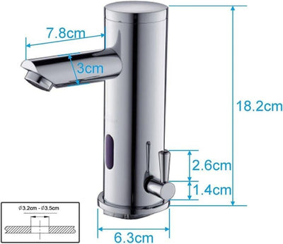 Auralum Automatischer Sensor Wasserhahn Infrarot Badarmaturen Waschtischarmatur