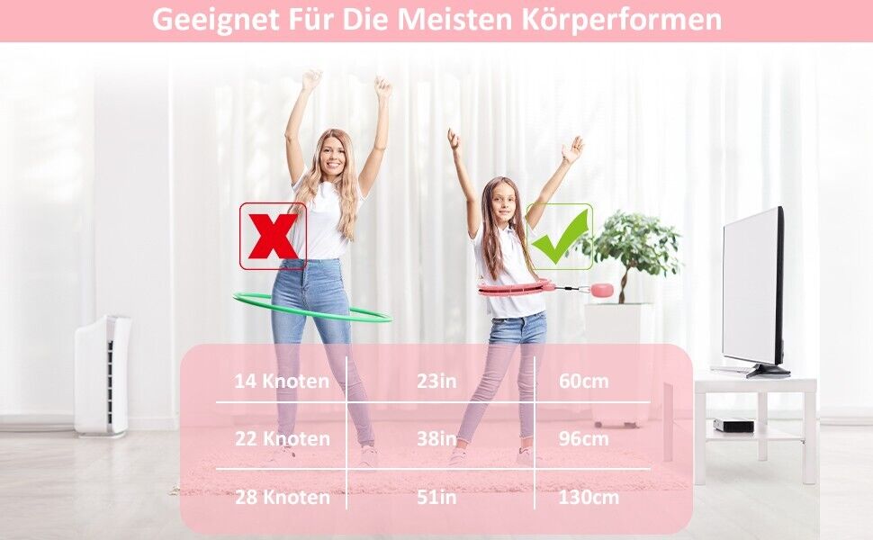 FIVANGIN Smart Weighted Hula Hoop, pink, mit Rundenzähler, neuwertig, OVP