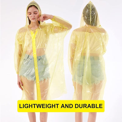Runmeihe 8 Stück Einweg Regenponchos für Erwachsene, Notfall Regenmäntel Wasserd