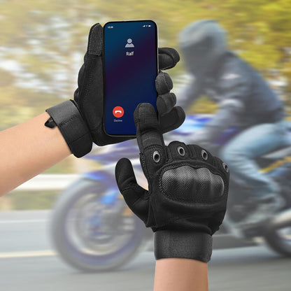 COTOP  Touch Screen Motorrad Handschuhe mit Hard Knuckle, Unisex - Gr. M
