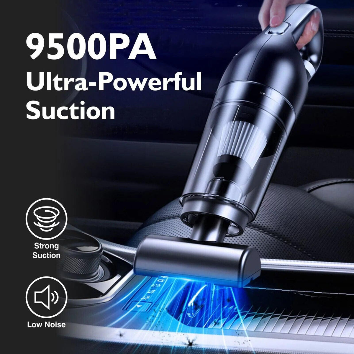 MOCA Kabelloser Handstaubsauger fürs Auto, über USB wiederaufladbar, fürs Auto,