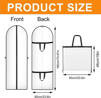 Kleidersack Lang 180x60cm Faltbare Kleidersäcke Anzug Premium Kleidersack Kleide