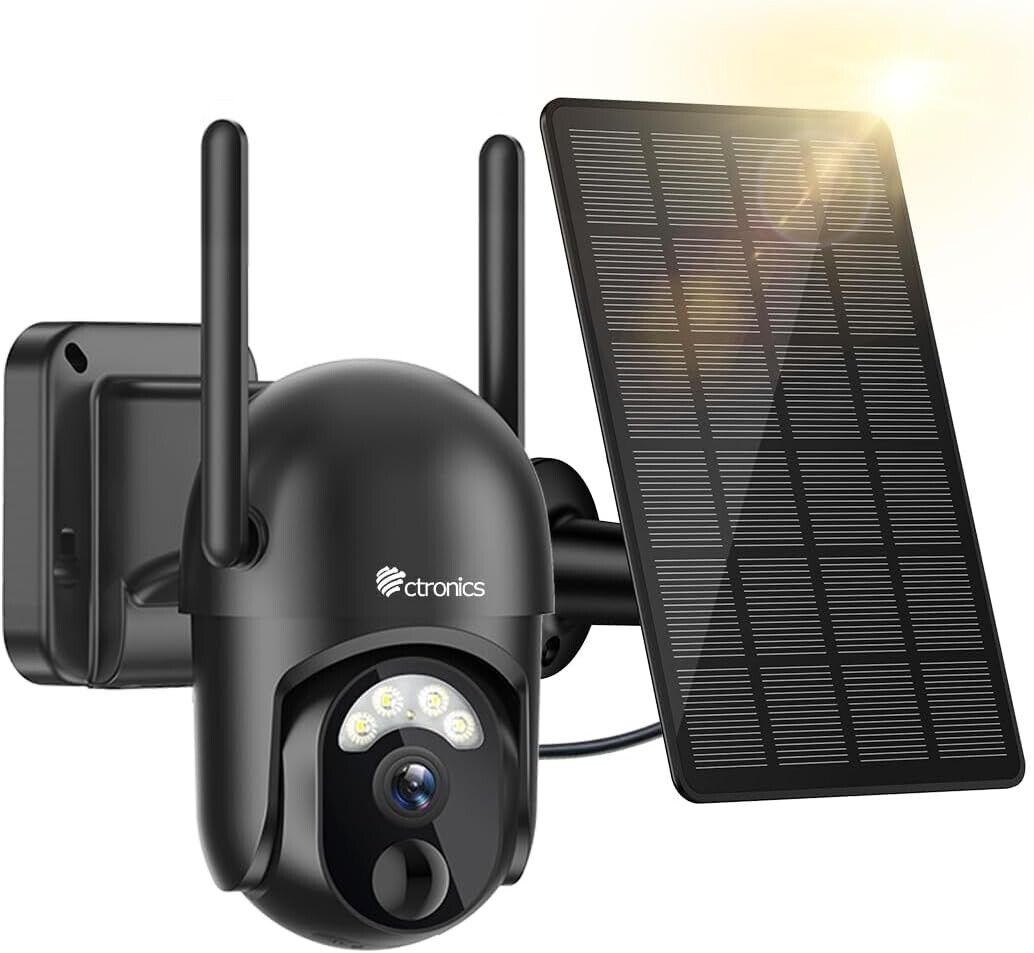 ctronics 670C - 2K 3MP Security Camera Überwachungskamera Aussen Solar
