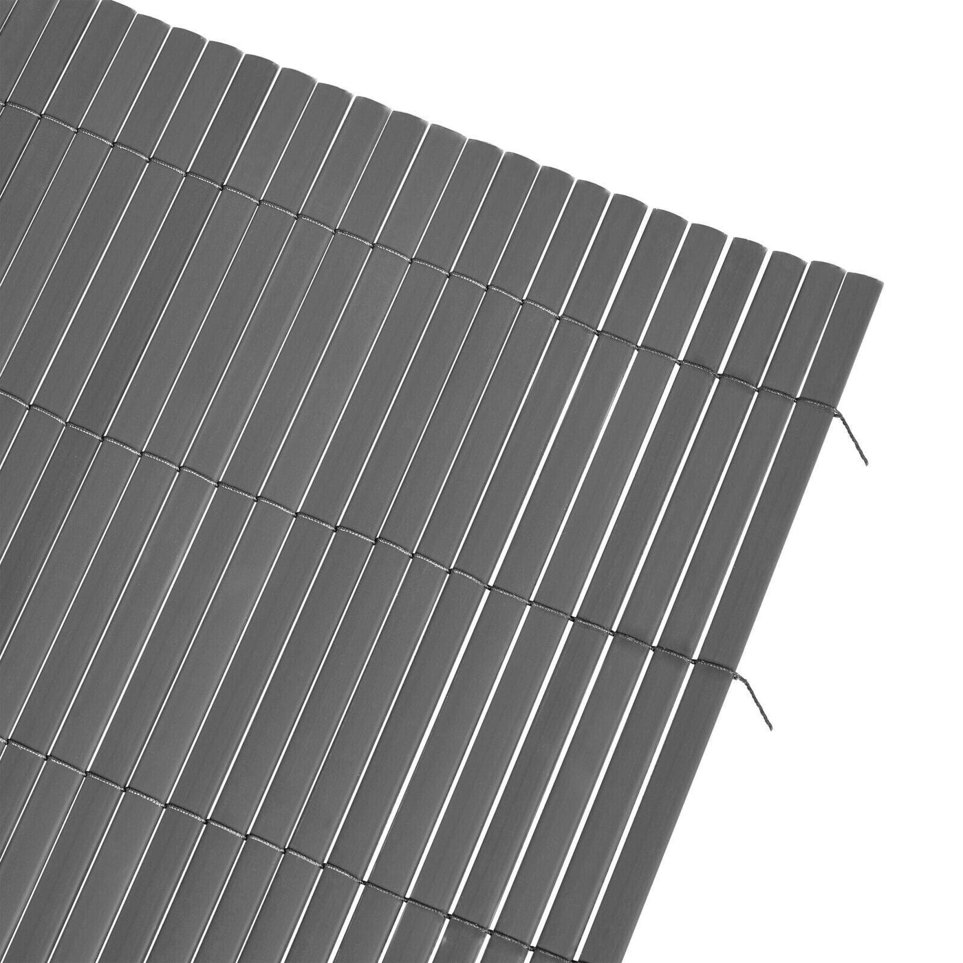 Sichtschutzzaun aus PVC - Grau 1m*3m/100cm*300cm Stabil, Modern Balkon, Garten..