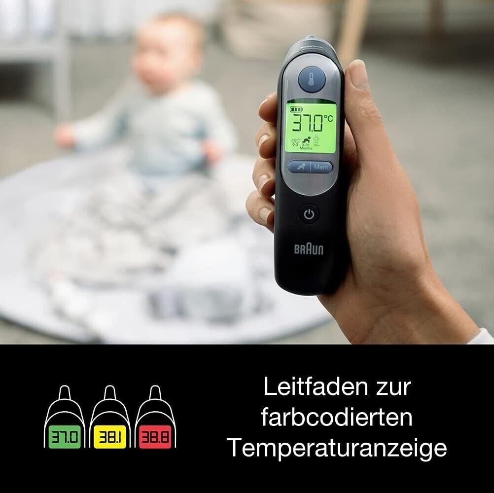 Braun ThermoScan 7 Ohrthermometer Schwarz | Age Precision-Technologie | Digitale