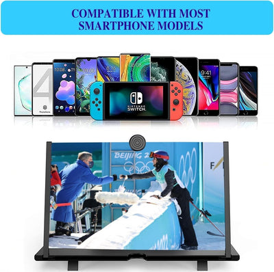 16-Zoll-Bildschirmlupe für Mobiltelefone, 4D HD-Bildschirmvergrößerung, kompatib