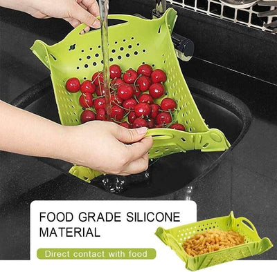 Shackcom 2 in 1 Multifunktional Abtropfmatte aus Silikon Abtropfmatte Geschirr