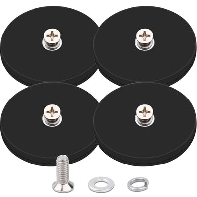 66MM Magnet mit Gewinde Neodym-Magnete mit M6-Gewindebolzen,30kg Haftkraft Gummi