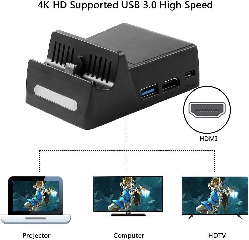Atuten Mini tragbare Konvertierungsbasis für N-Switch Ladeständer für Nintendo S