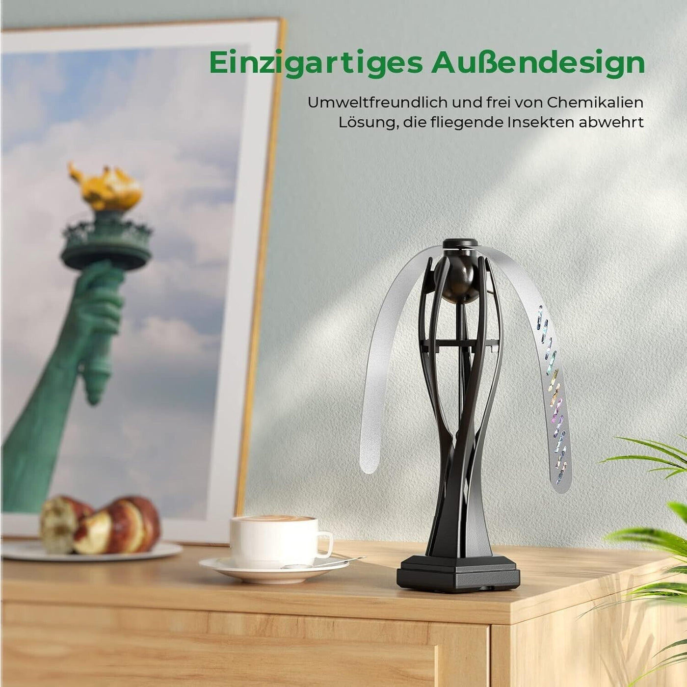 Fliegenwedler Tische 3er-Pack fliegenabweisender Ventilator drinnen draußen &