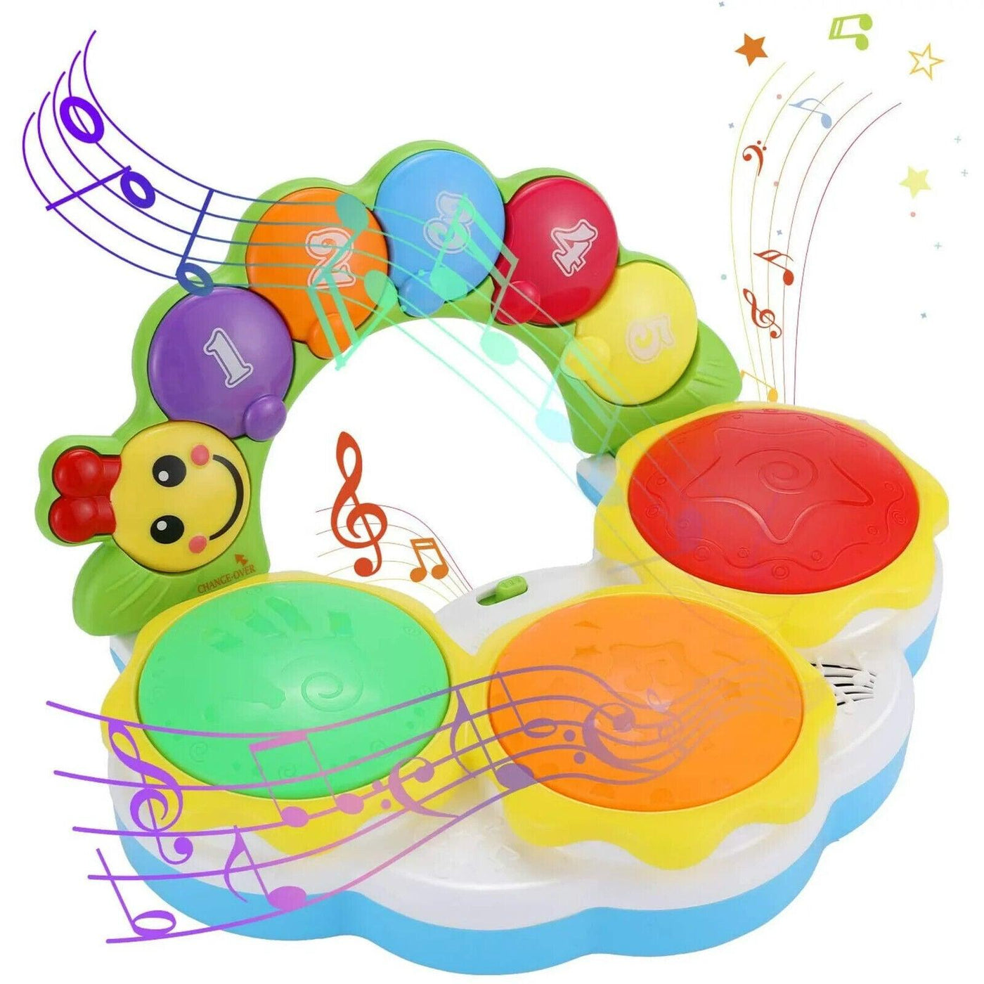 Powiller Baby-Musikinstrument-Spielzeug, Früherziehungs-Baby-Schlagzeug, Baby-Tr