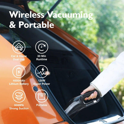 MOCA Kabelloser Handstaubsauger fürs Auto, über USB wiederaufladbar, fürs Auto,