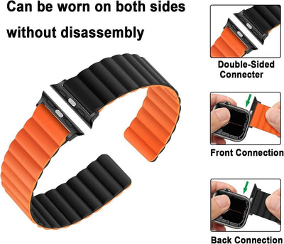 Anlinser Magnetbänder Kompatibel mit Apple Watch Armband 45mm 44mm 42mm 41mm 40m