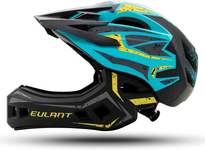 EULANT Fahrradhelm mit Kinnschutz für Jugendliche,Kinder Fullface Helm BMX Gr. M