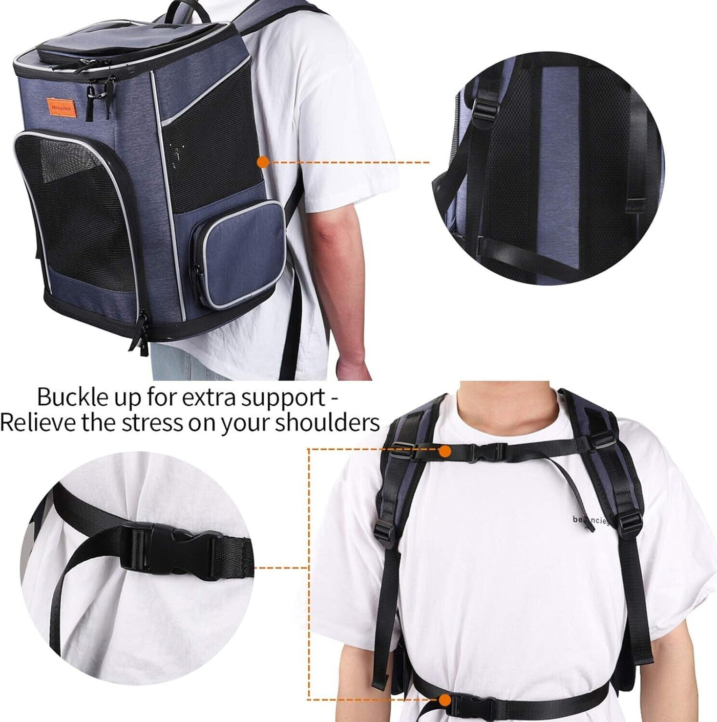 Morpilot Katzenrucksack, Hunderucksack Für Katzen Und Hunde Welpen, Atmungsaktiv