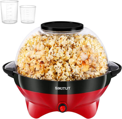 SIKITUT Popcornmaschine, Popcornmaker für Zuhause, Popcorn Popper Machine mit An