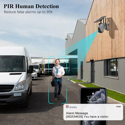 Ctronics S20-G-4MP 2K/4MP Wlan PTZ IP Überwachungskamera inkl. Solarpanel(D3)