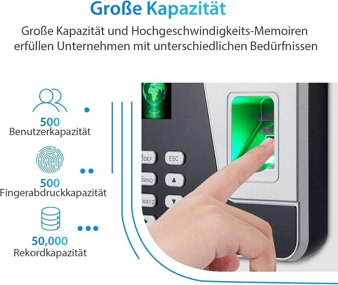 NGTeco AS10 - Zeiterfassung für Kleinbetriebe Kein Netzwerk Erforderlich,