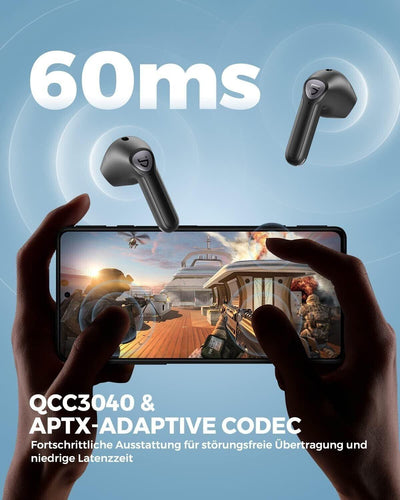 SoundPEATS Bluetooth Kopfhörer, Air3 Kabellos In Ear Ohrhörer -OHNE LADEKABEL