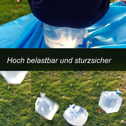 Faltbare Wasserkanister mit hahn mit Zapfhahn und Tragegriff,geeignet für Einsat