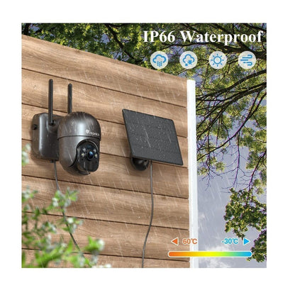 Ctronics S20-G-4MP 2K/4MP Wlan PTZ IP Überwachungskamera inkl. Solarpanel(D3)