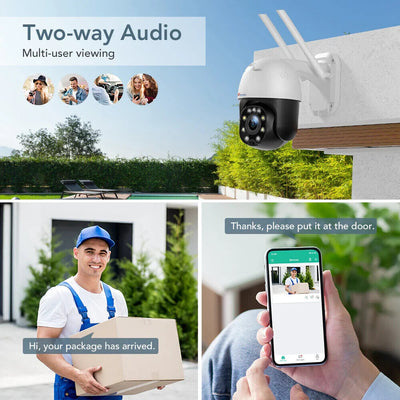 Ctronics 285C 5MP Smart PTZ WiFi-Außenkamera mit 5-fachem Zoom und 30 m(C2)