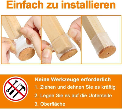 Stuhlbeinkappen 32 Stück Schutzkappen Für Stuhlbeine, Stuhlgleiter, Transparent