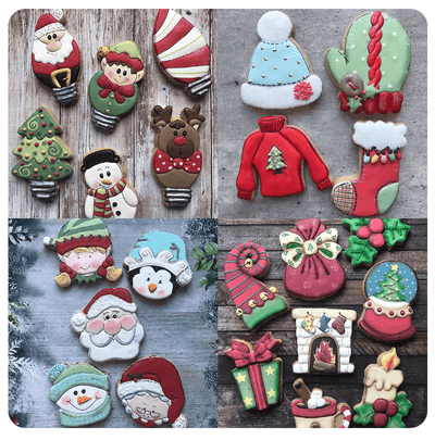 KENIAO Weihnachts 4x Einzelne Cookie Cutter Winter Keks Fondant Brot Sandwich