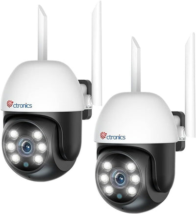 Ctronics 600C-P2 - Überwachungskamera Aussen 2er Set, (Ohne Netzteil)