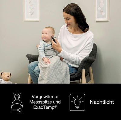 Braun ThermoScan 7 Ohrthermometer Schwarz | Age Precision-Technologie | Digitale