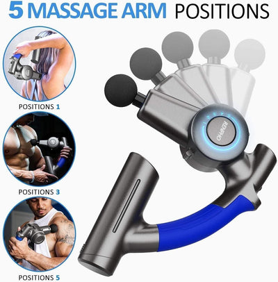 RENPHO Muskel Massage Gun Massagepistole Elektrisch mit Verstellbarem Arm und 6