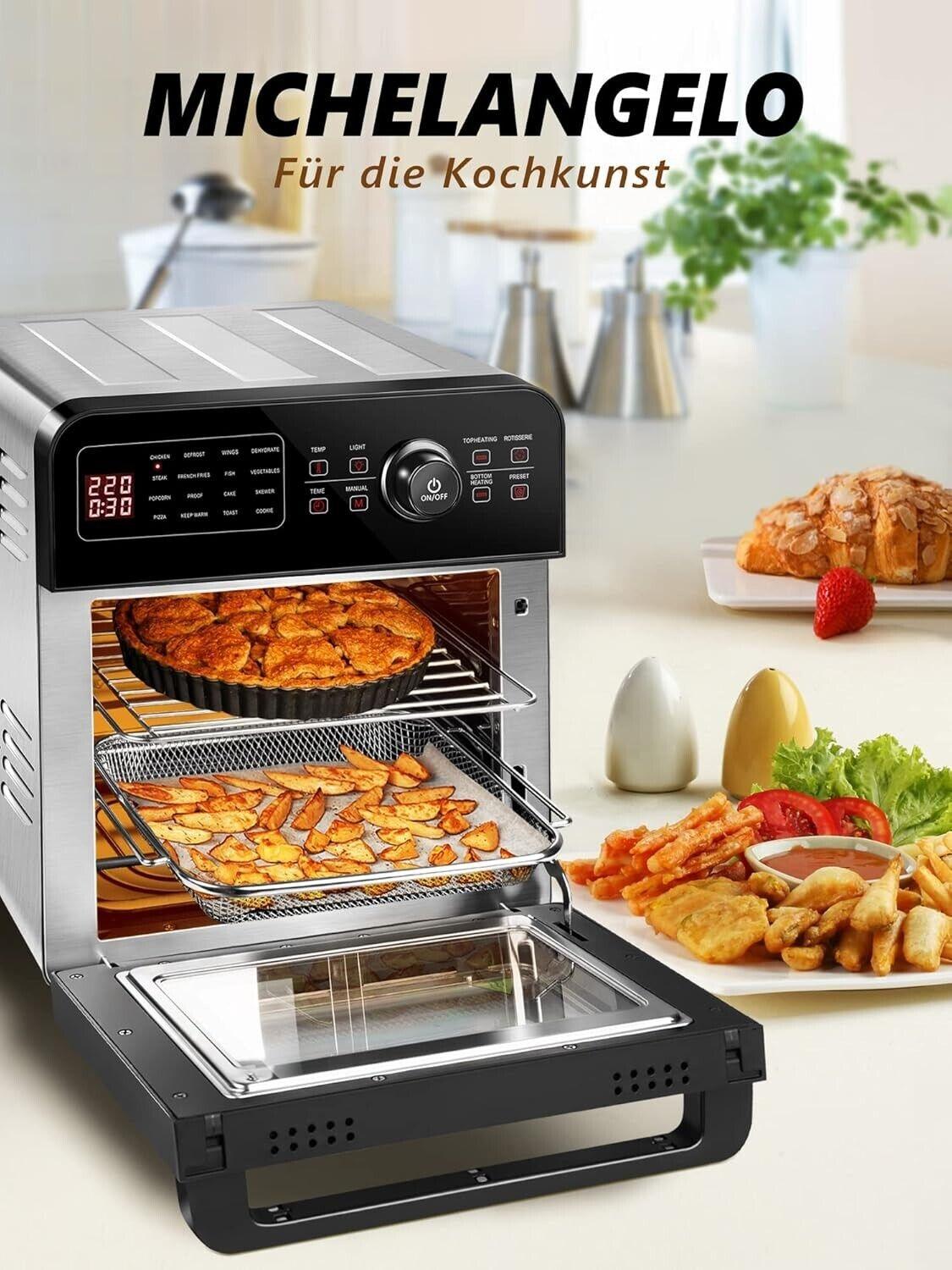MICHELANGELO Heißluftfritteuse 14.5L Digital Airfryer für Heimgebrauch 1700W