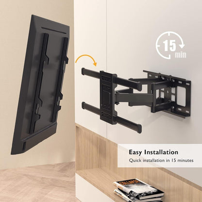 BONTEC TV Wandhalterung für 32-80 Zoll bis zu 60kg Schwenkbar Neigbar Universal