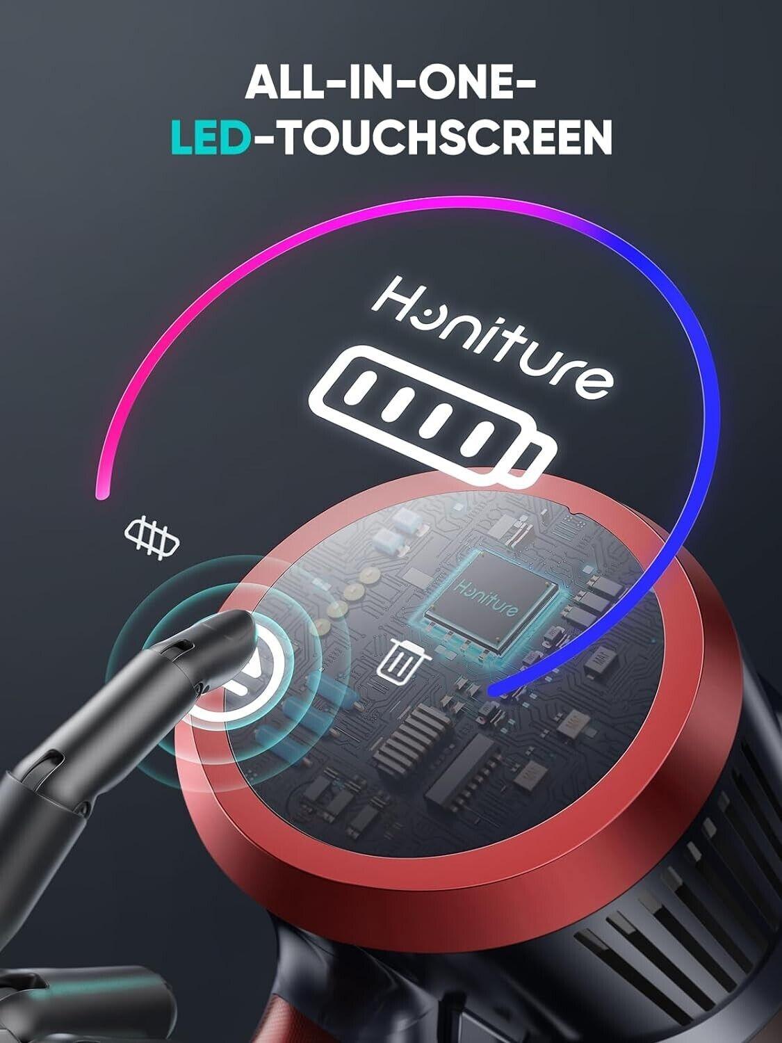 HONITURE Akku-Staubsauger S13 Pro 38000Pa/450W, kabelloser Staubsauger, 55 Min.