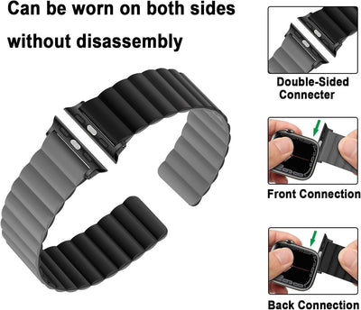 Anlinser Magnetbänder Kompatibel mit Apple Watch Armband 45mm 44mm 42mm 41mm 40m