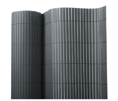 Sichtschutzzaun aus PVC - Grau 1m*3m/100cm*300cm Stabil, Modern Balkon, Garten..