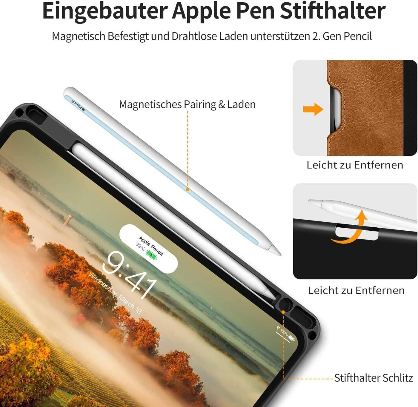 HOLIMET iPad Pro 11 Hülle 2021 4/3/2. Generation Hülle 2021/2020 mit Stifthalter
