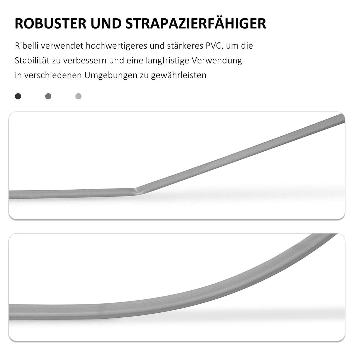 Sichtschutzzaun aus PVC - Grau 1m*3m/100cm*300cm Stabil, Modern Balkon, Garten..