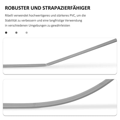 Sichtschutzzaun aus PVC - Grau 1m*3m/100cm*300cm Stabil, Modern Balkon, Garten..
