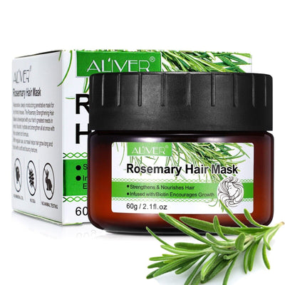 Aliver -Haarmaske mit Rosmarin und Biotin, fördert Haarwachstum und Kopfhautge
