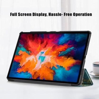 LENOVO TAB P11 PRO DREIFACH GEFALTET MUSTER LEDER HÜLLE - COSMIC SPACE
