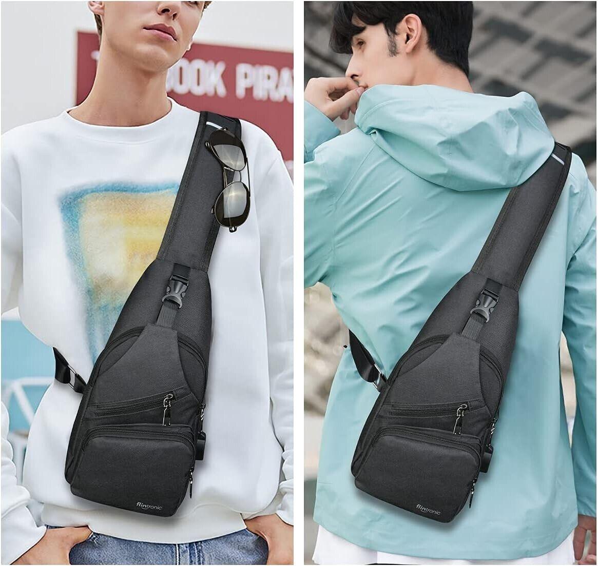 flintronic Brusttasche,Messenger Sling bag mit Verstellbarem,Herren Taschen Ruck