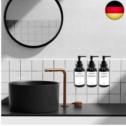 3er Seifenspender Wandbefestigung Set 300ml Seifenspender Wand Schwarz