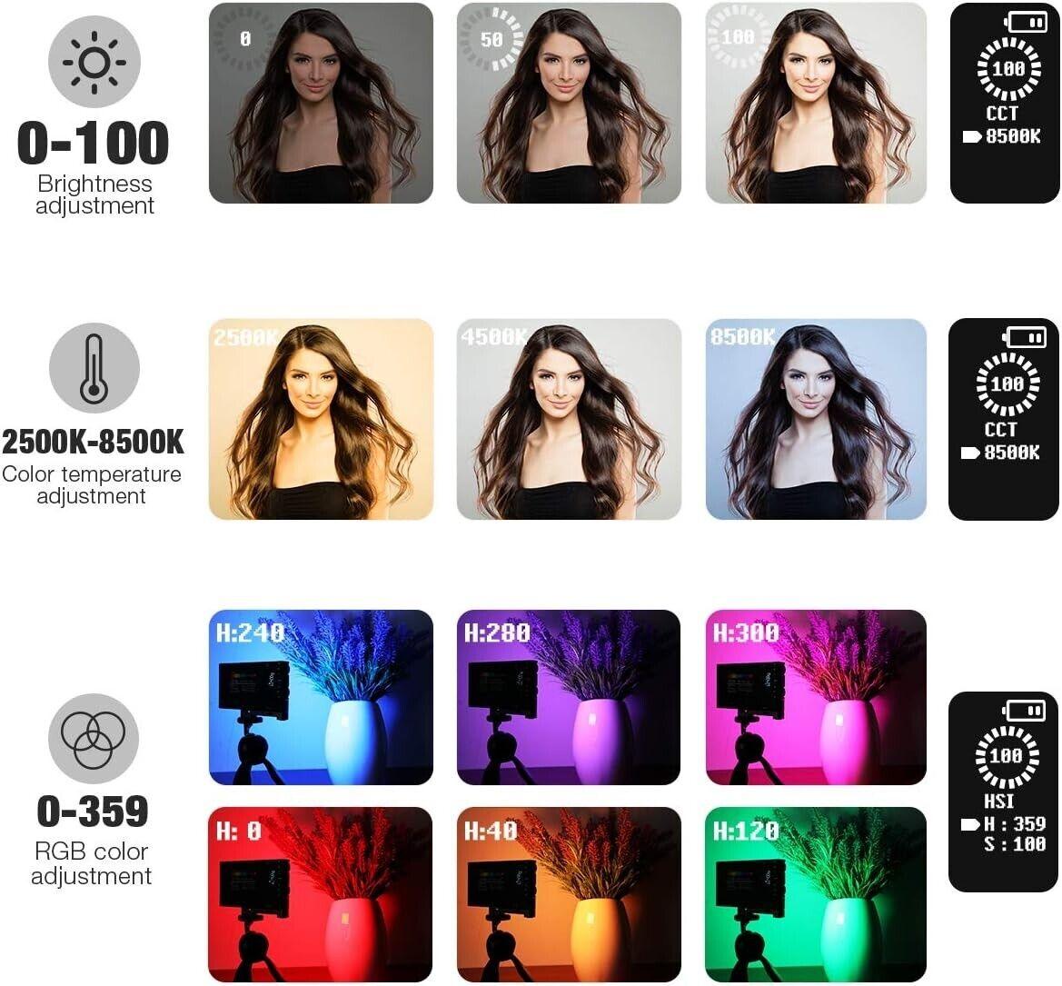 Pixel G1s RGB LED Videoleuchte Eingebaut 12W Akku Video Licht Volle Farbe und
