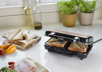 Bestron XL Sandwichmaker, Antihaftbeschichteter Sandwich-Toaster Für 2 Sandwiche