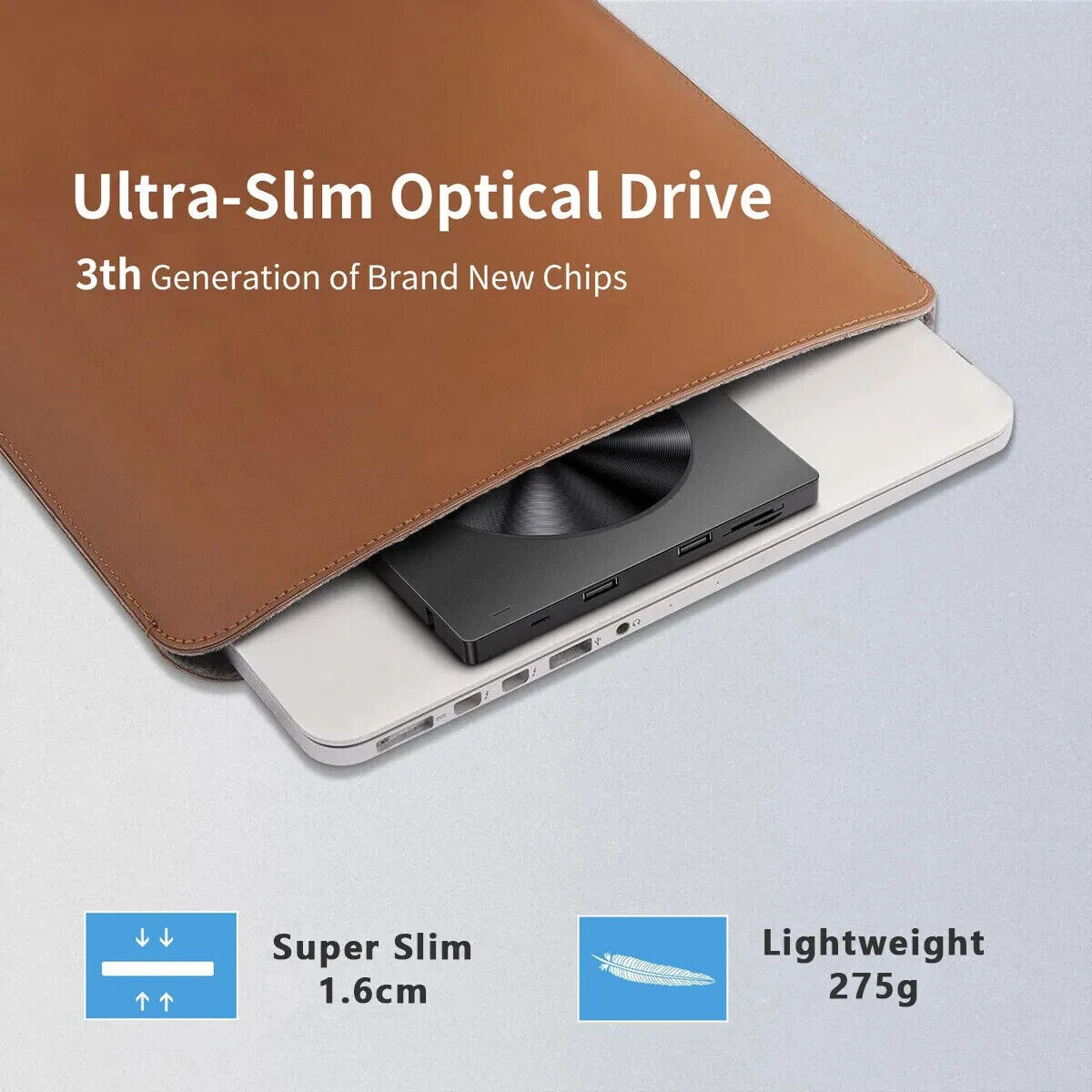 Externes-CD/DVD Laufwerk USB 3.0 +Type C Brenner Player Für&PC&Laptop (2)