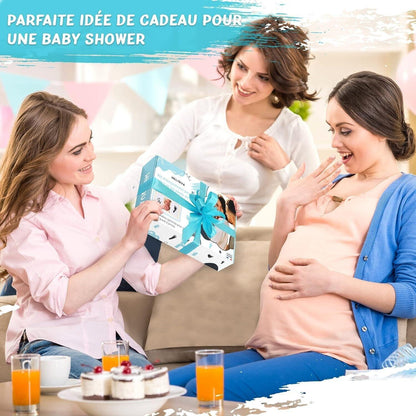 Heliqua Kit Babyabdrücke 100% sicher mit massivem Holzrahmen für Babyabdrücke