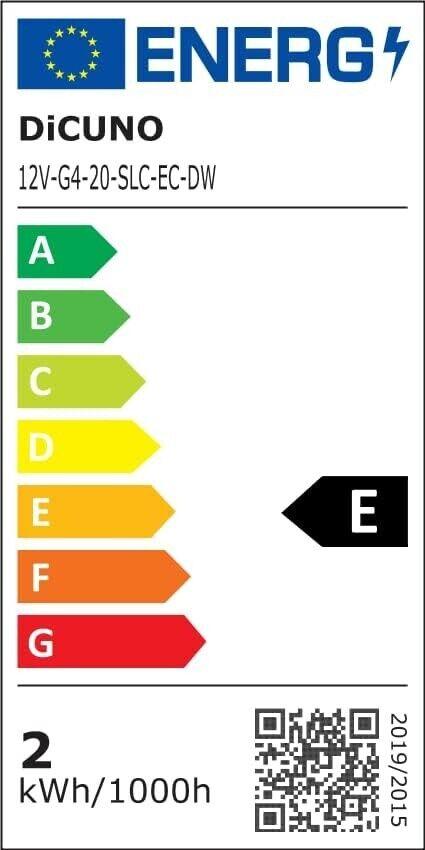 DiCUNO G4 LED Lampe 2W ersetzt für 20W Halogenbirne, Kaltweiß 6000K,