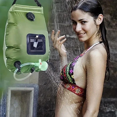 Solar Beheizte Campingduschtasche, Tragbare Badebeutel Outdoor-Reisen, Klettern.