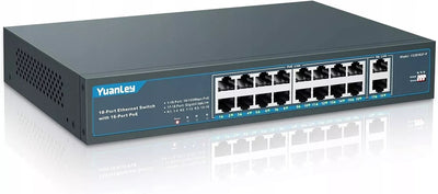 YuanLey YS20162G-P 16-Port-PoE-Switch, 10/100 Mbit/s, 250 W
